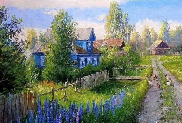 Олег Пятин деревня в картинах