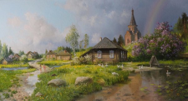 Владимир Жданов живопись деревня