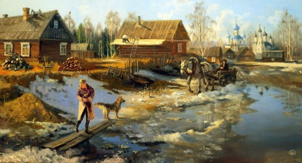 Жданов Владимир Юрьевич ранняя Весна художник