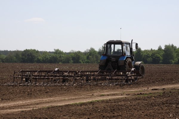 Вспашка зяби на МТЗ 1221
