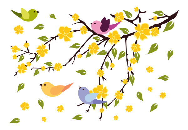 Весенний векторный фон