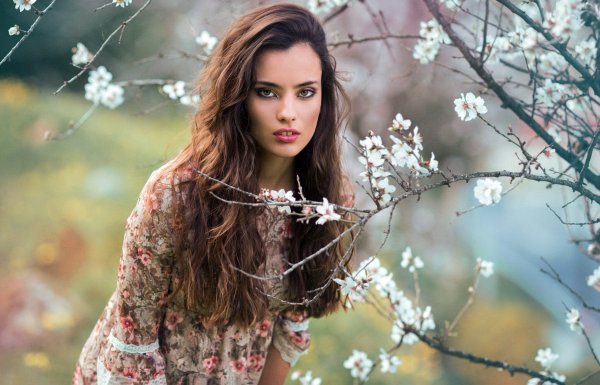 Красивые весенние девушки