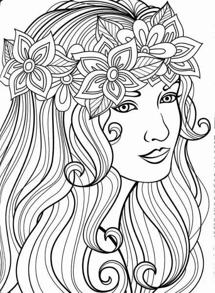 Девушка Весна раскраска