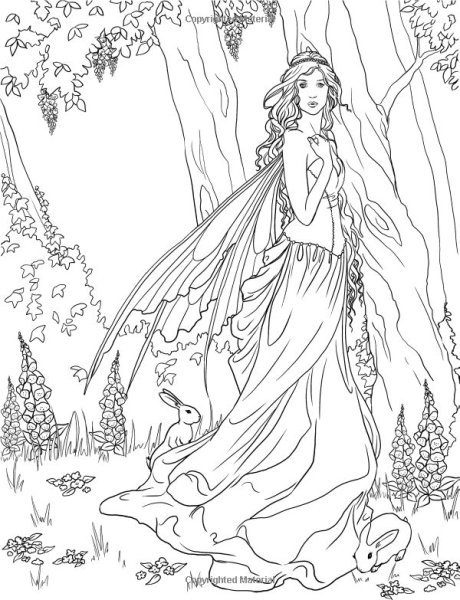 Фея осени раскраска