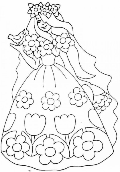 Раскраска Средневековая принцесса