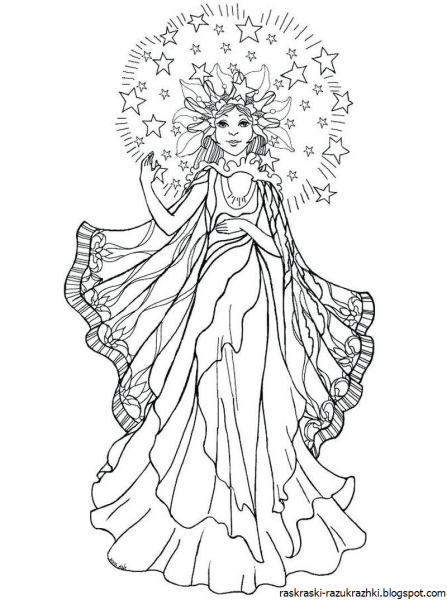 Девочка осень раскраска