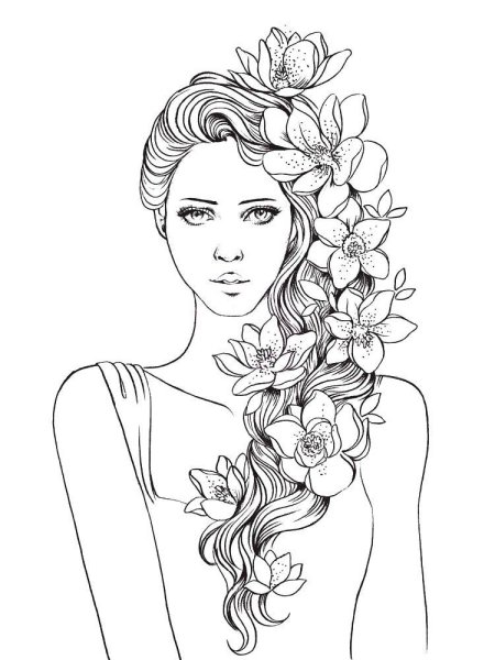 Раскраска женщина