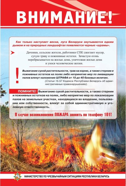 Правила пожарной безопасности в весенне-летний пожароопасный период