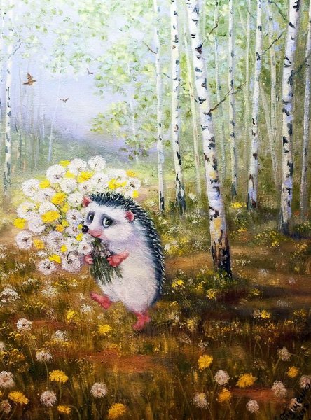 Еж ежиха и ежонок