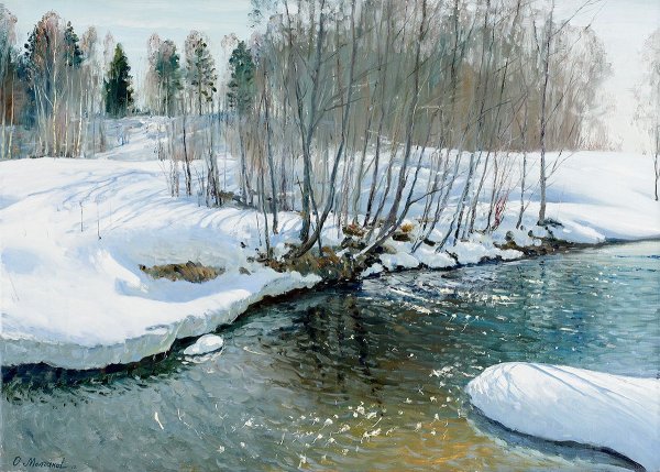 Олег Молчанов художник весенние воды