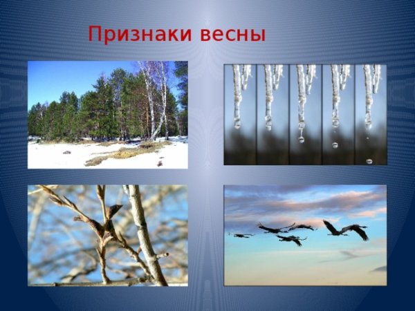 Признаки весны