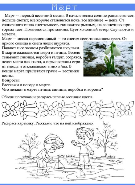Март Весна тема