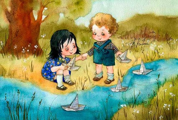 Кораблик в ручейке