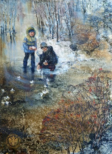 Кораблик на воде