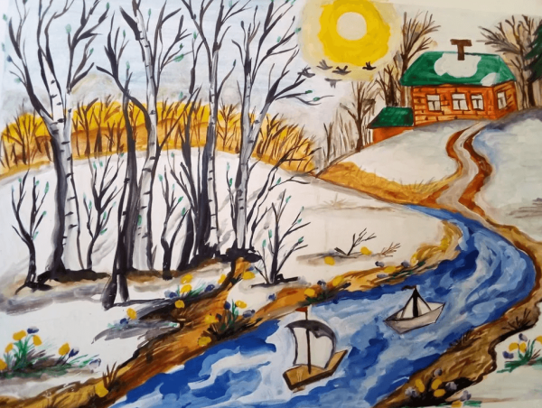 Рисунок на тему Весна