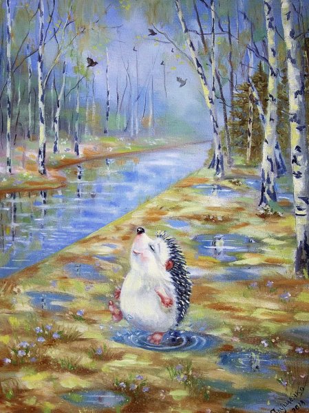 Весна рисунок акварелью