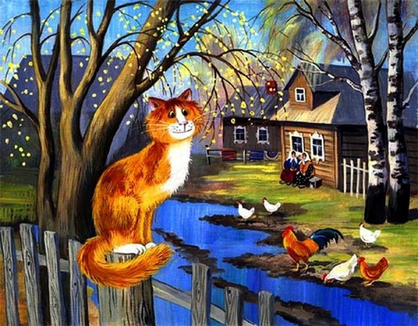 Весеннее окошко и кошка