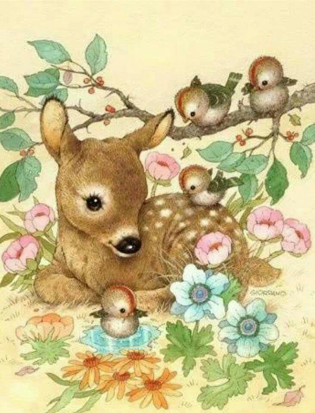 Весенние птицы живопись