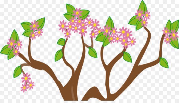 Мультяшные деревья и цветы