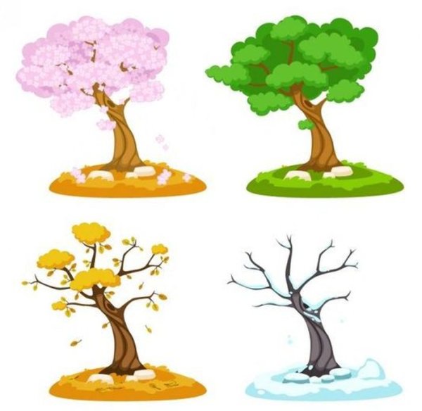 Рисование деревья весной