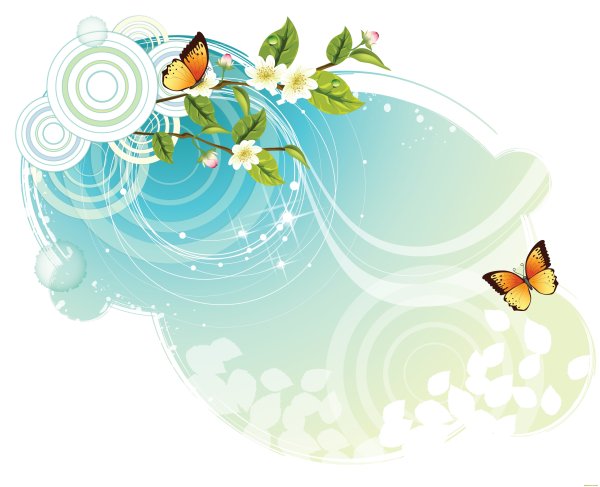 Полянка на белом фоне