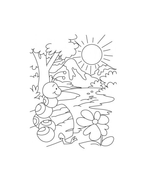 Раскраски для детей Весна пришла