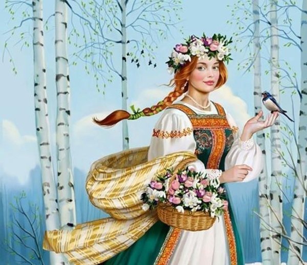Девушка Весна для детей