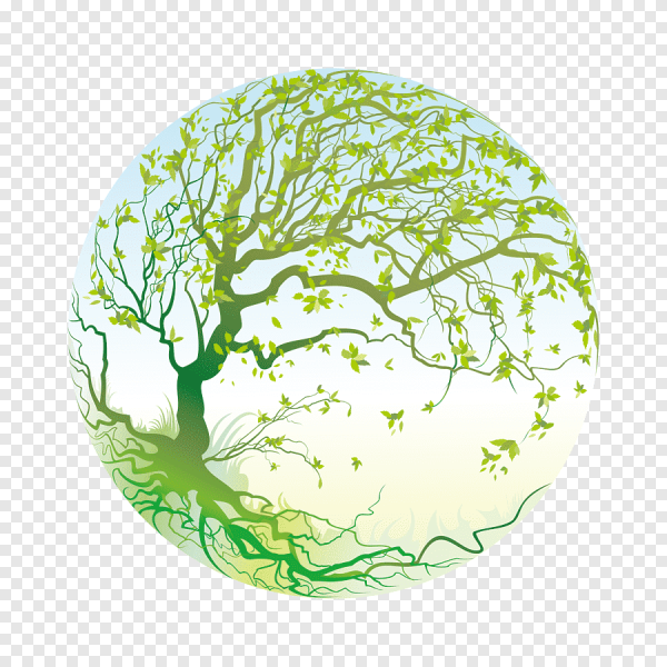 Дерево в круге Векторная Графика