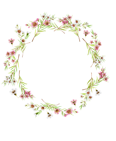 Рамка круглая с нарциссами