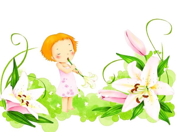 Цветы для детей мультяшные