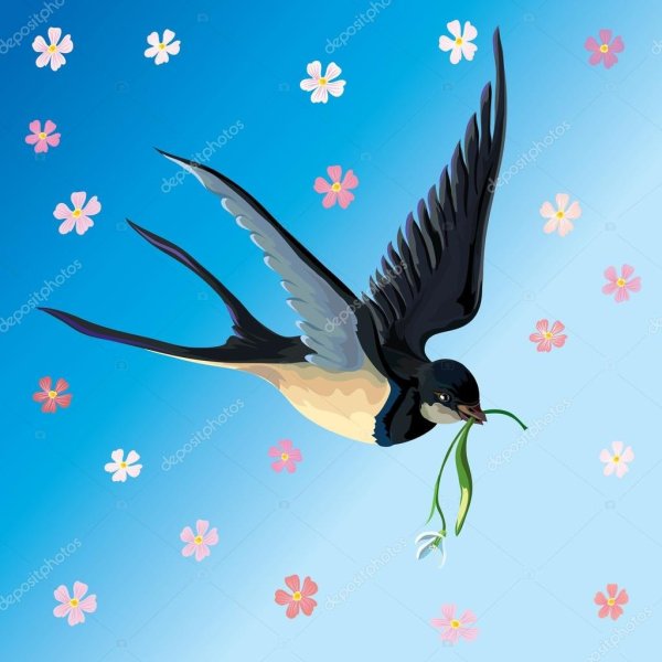 Ласточка с весною