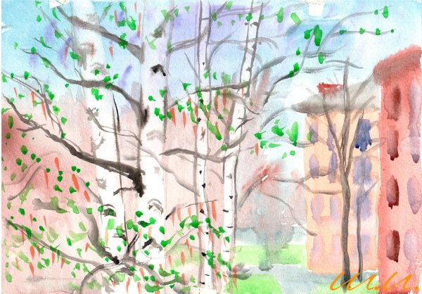 Ранняя Весна рисунок