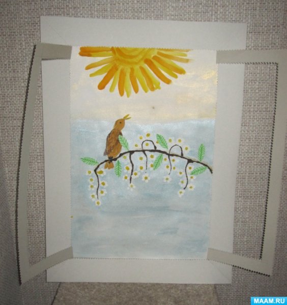 Весенние аппликации на окна