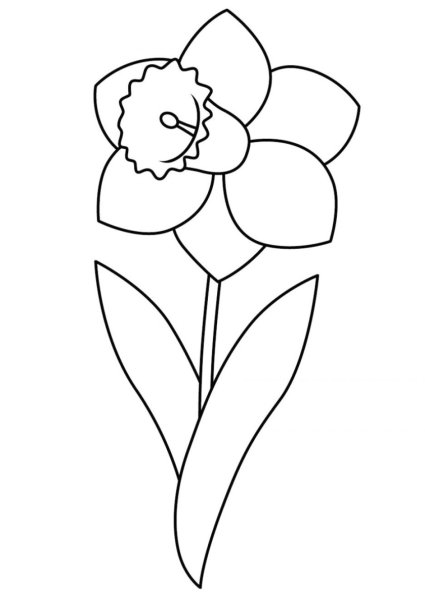 Цветочек раскраска для детей