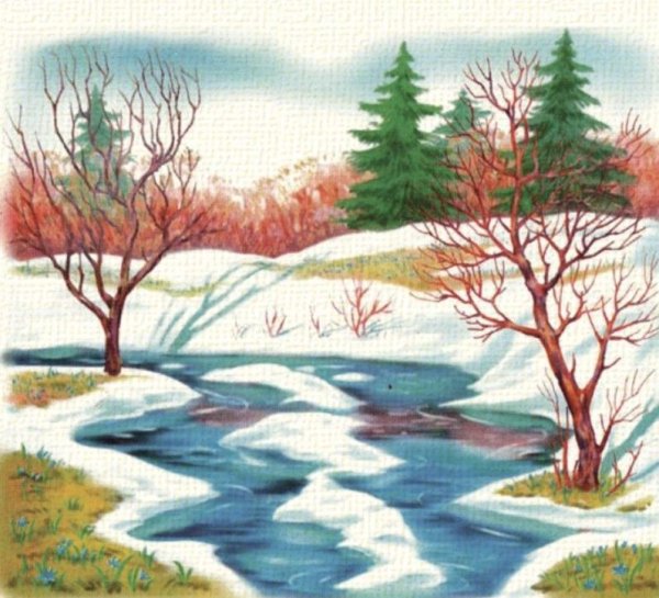 Весенние рисунки для детей