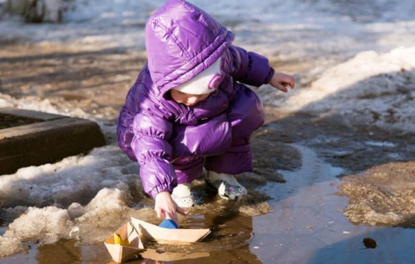Ручьи от таяния снега
