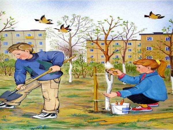 Сюжетная картина Весна в городе
