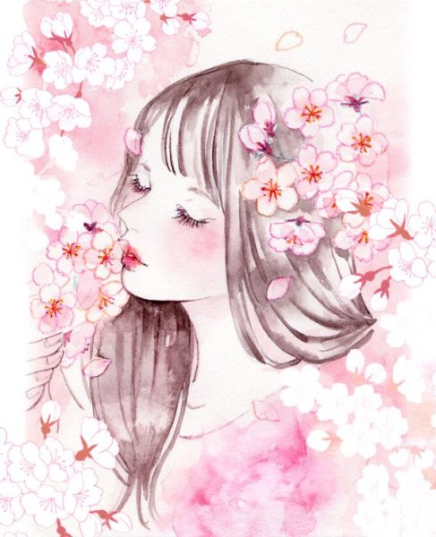 Иююстрации радостной девушке