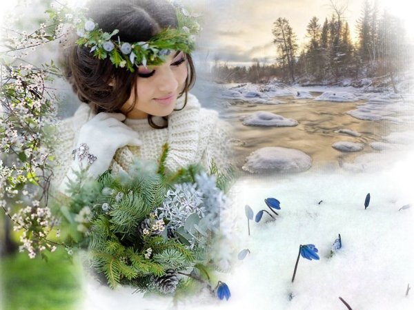 Фотосессия с подснежниками