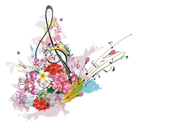 Нотки в виде цветов