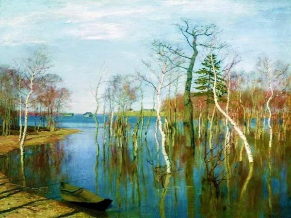 «Весна. Большая вода». (1897). Левитан и. и.