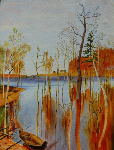 «Весна. Большая вода». (1897). Левитан и. и.