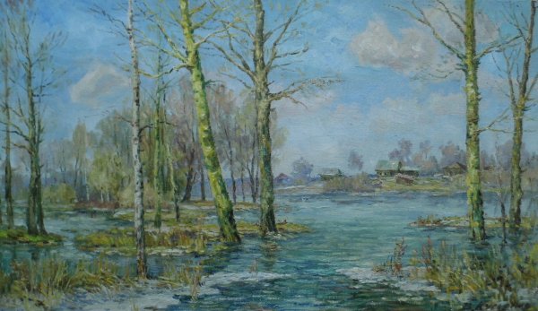 Картина и.и. Левитина «Весна. Большая вода».