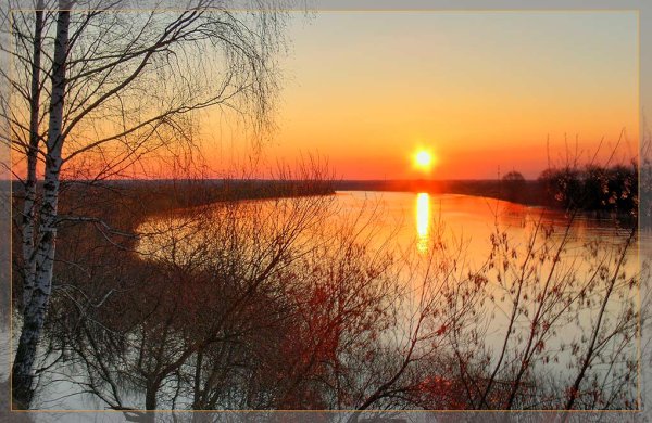 Утреннее солнце весной