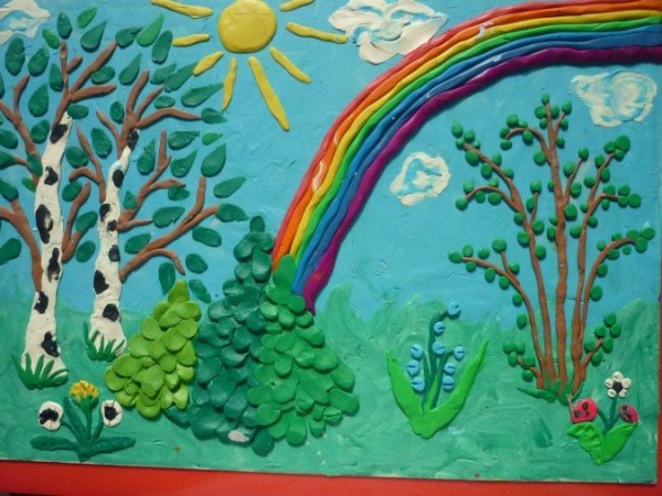 Радуга из пластилина