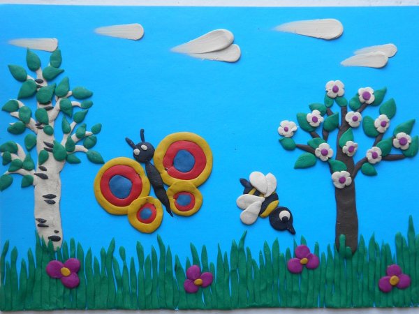 Поделки из пластилина на тему лето