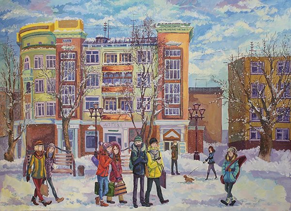 Сюжетная картина улица города