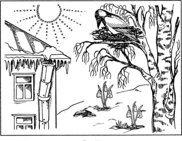 Раскраски в сад о весне