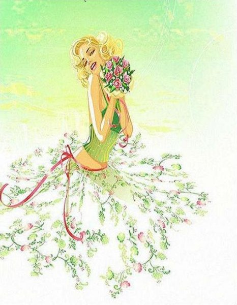 Портрет девушки весны для детей