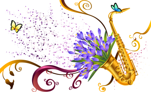 Нотки в виде цветов